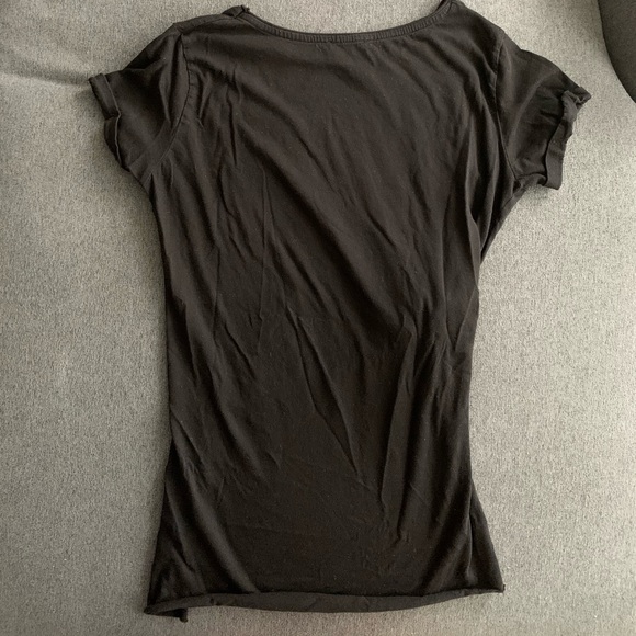 One side tied basic tee - Picture 2 of 3